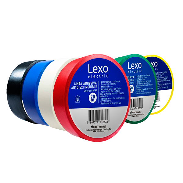 CINTA AISLANTE LEXO 19 MM X 20 MTS