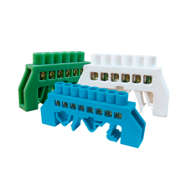 BARRA CONEXION DIN AISLADA AZUL, BLANCA, VERDE