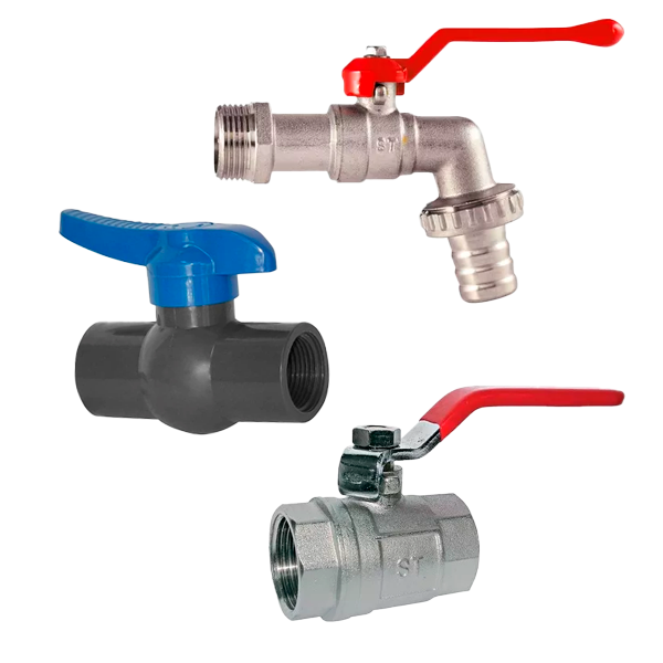 valvula bola VALVULA BOLA JARDIN, METAL, PVC VARIAS MEDIDAS