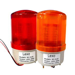 BALIZA GIRATORIA LED  220V KE-0130 ROJA - AMARILLA