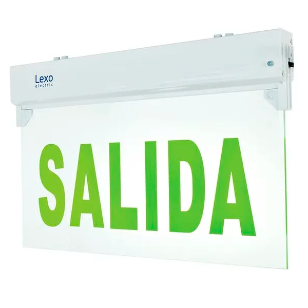 BANDEROLA LED CON TEXTO SALIDA. GRANDE Y CHICA