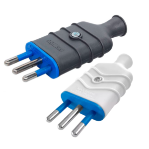 enchufe macho blanco negro ENCHUFE MACHO BLANCO - NEGRO