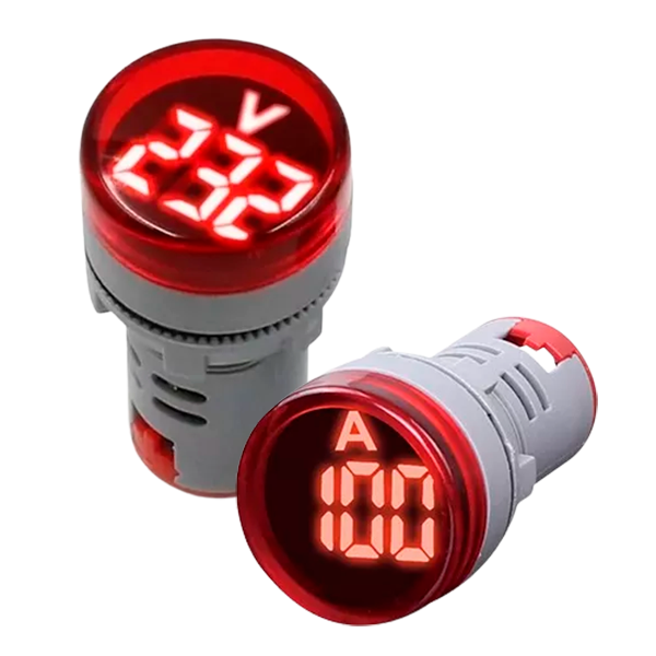 LUZ PILOTO CON AMPERIMETRO / LUZ PILOTO CON VOLTIMETRO