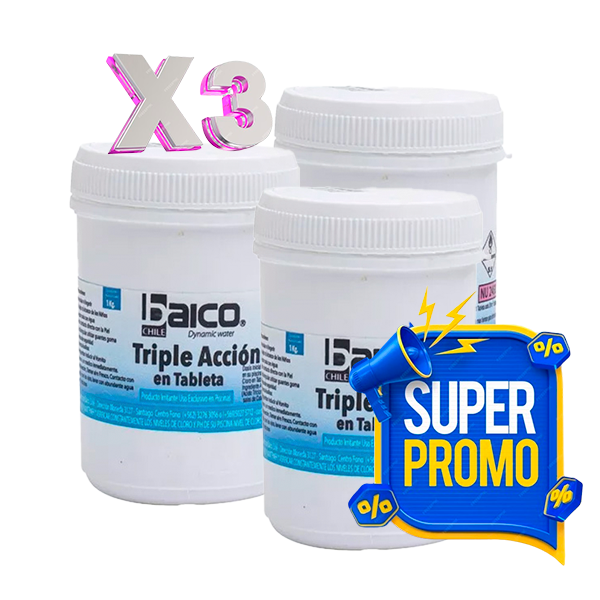 SUPER OFERTA!!! 3 CLOROS TRIPLE ACCION EN TABLETA BAICO
